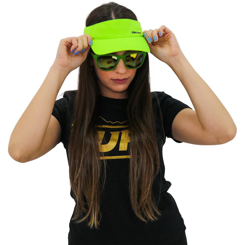 Miniatura Viseira para Corrida Microfibra HUPI Verde Flúor VERDE