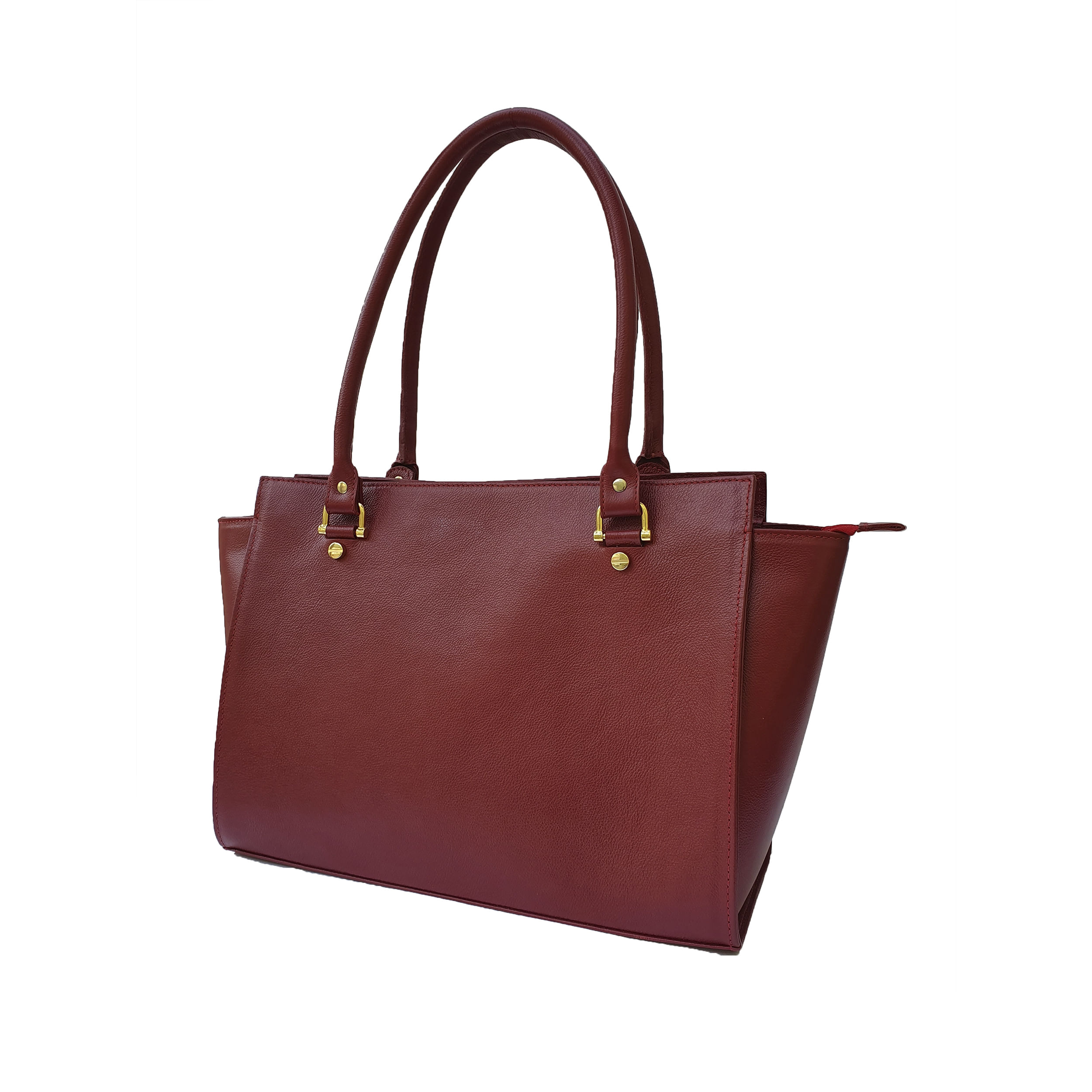 Miniatura Bolsa Tote Matthews Vogue em Couro Vermelha