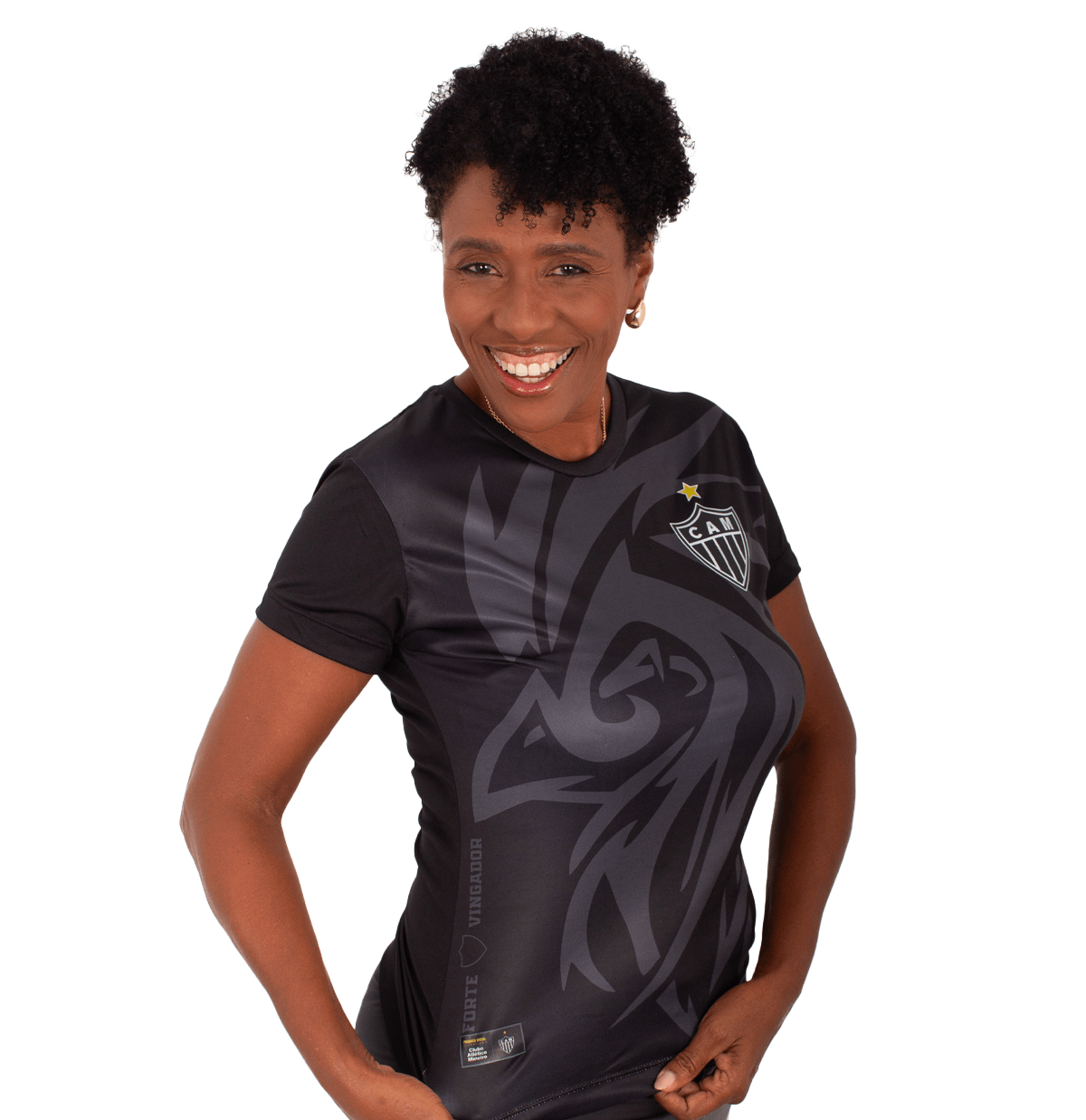 Miniatura Camiseta Feminina Atlético Mineiro Galo Tribal G