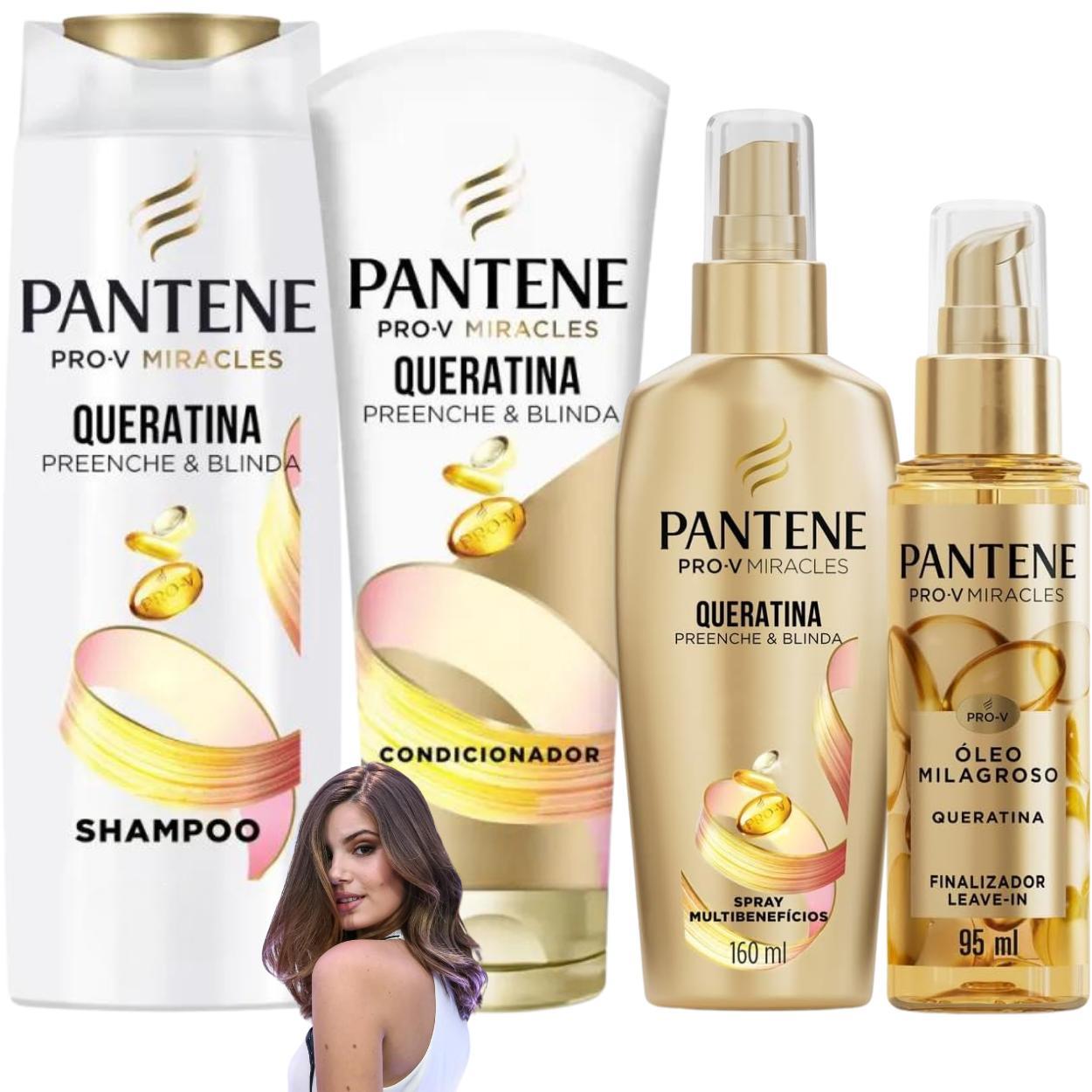 Miniatura Kit Pantene Pro-Vitaminas Tratamento Milagroso Óleo Spray