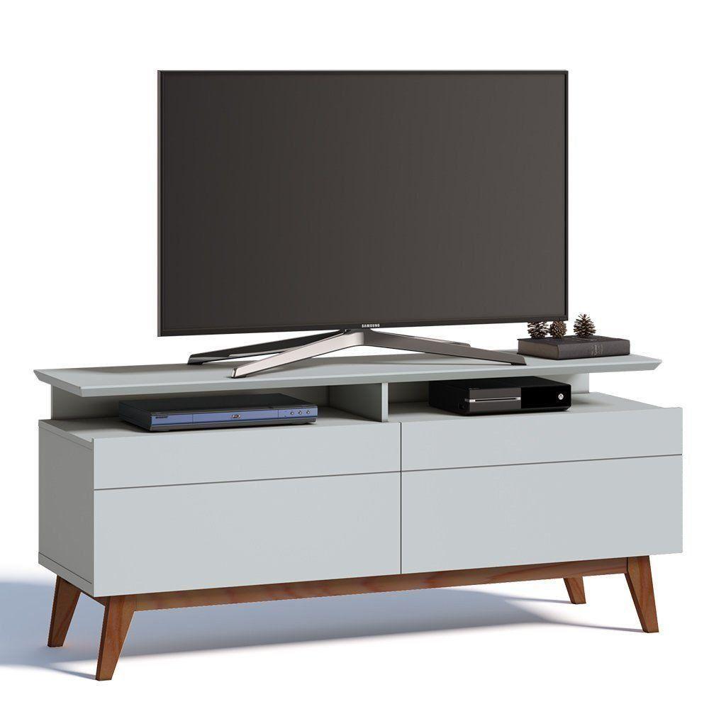 Miniatura Rack Classic 146cm 2 Gavetas com Prateleira Branco Imcal