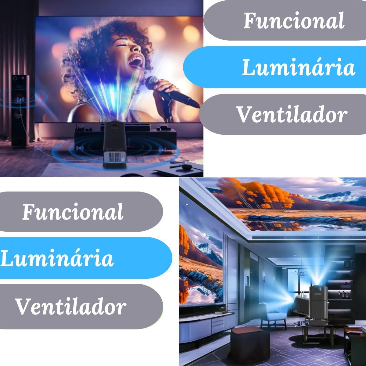 Miniatura Projetor Hy320 Wifi6 Hd 390 4K Ansi Android Smart Entrega