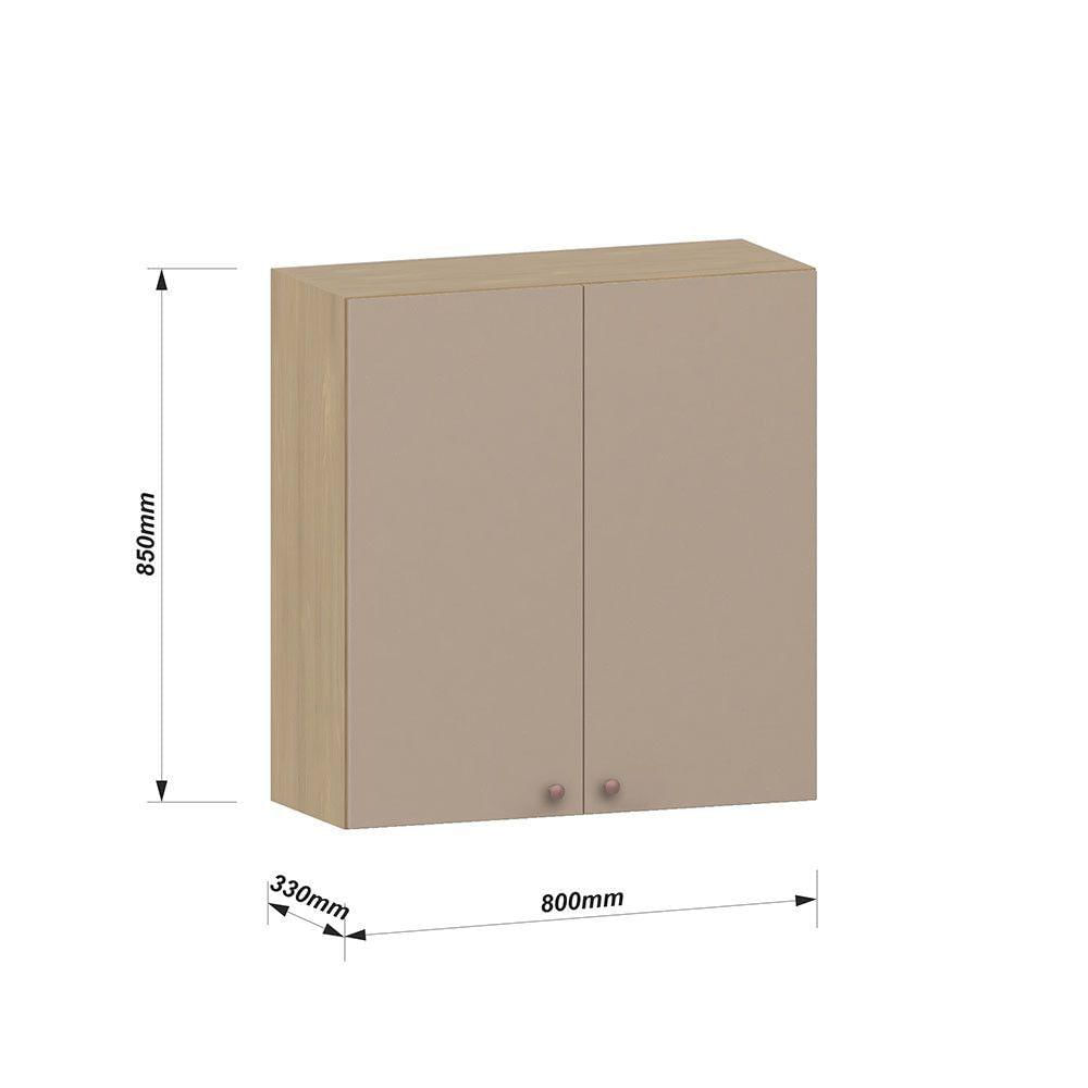 Miniatura Armário Aéreo De Cozinha 80cm 2 Portas Classic Luciane Móvei Freijó/petala Rosa