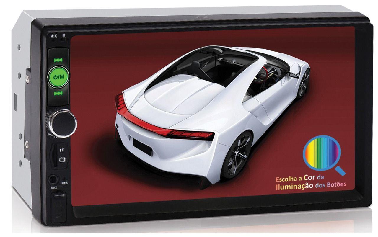 Miniatura Central Multimídia Mp5 P/Carro 7 Polegada Etech Light Fullhd