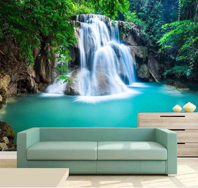 Miniatura Papel de Parede Cachoeira 3D 3,75M² na 043 Papel de parede - Adesivo