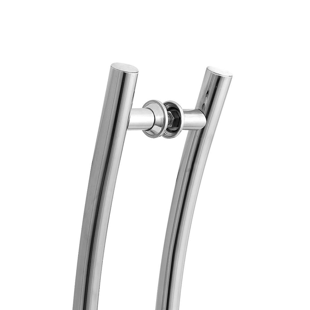 Miniatura Puxador De Porta Tubular Curvo Lateral 100Cm