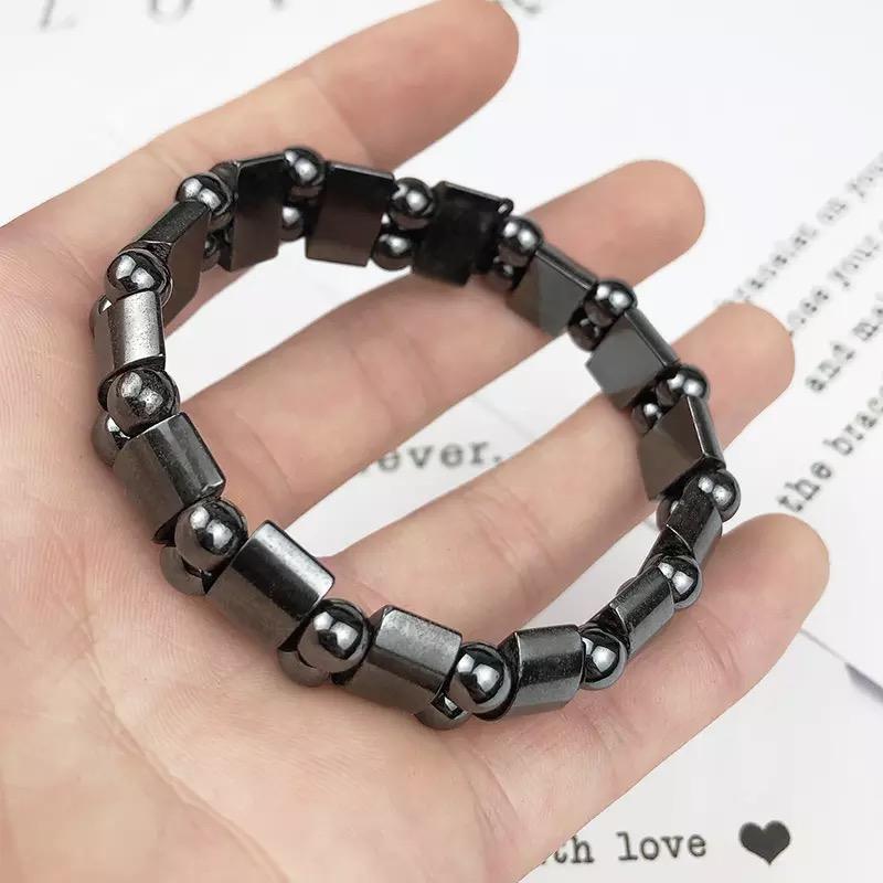 Miniatura Pulseira Bracelete Pedra Preta Hematita P8832