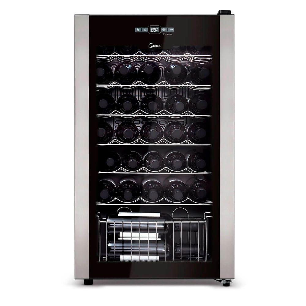 Miniatura Adega Climatizada De Vinhos Midea 34 Garrafas WBB342 220V