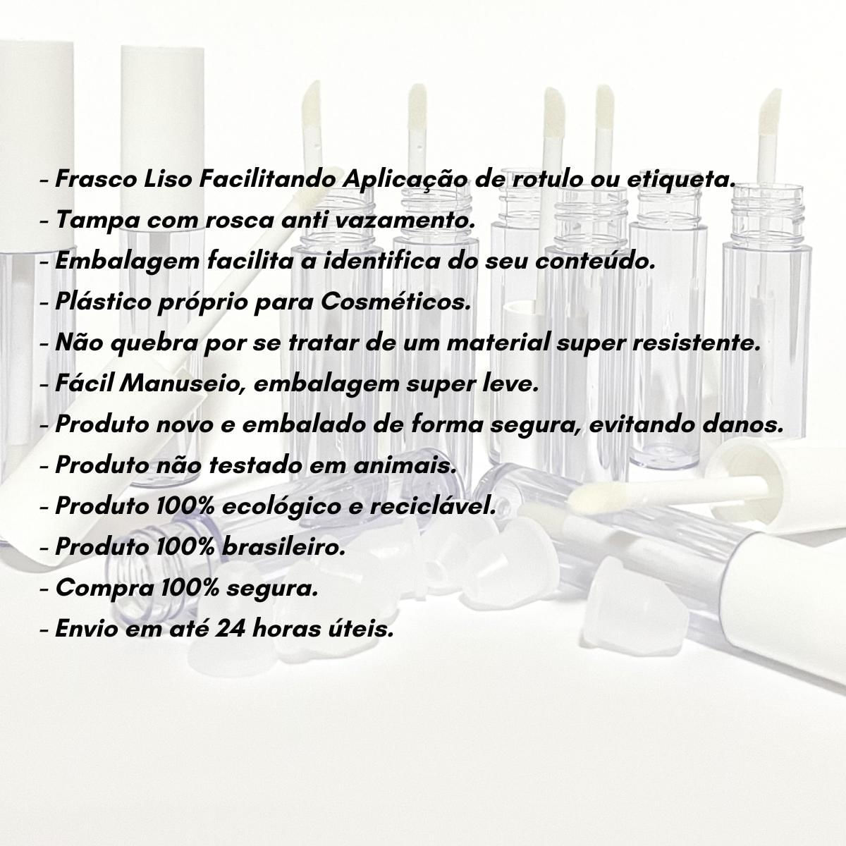 Maquiagem Atacado (10 Frascos 6Ml Para Batom, Gloss Vazio)