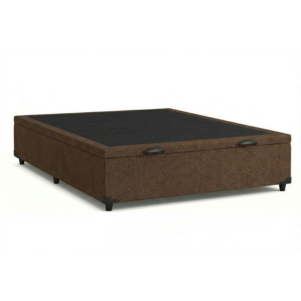 Miniatura Cama Box C/bau Casal 1.38 Linhao Marrom