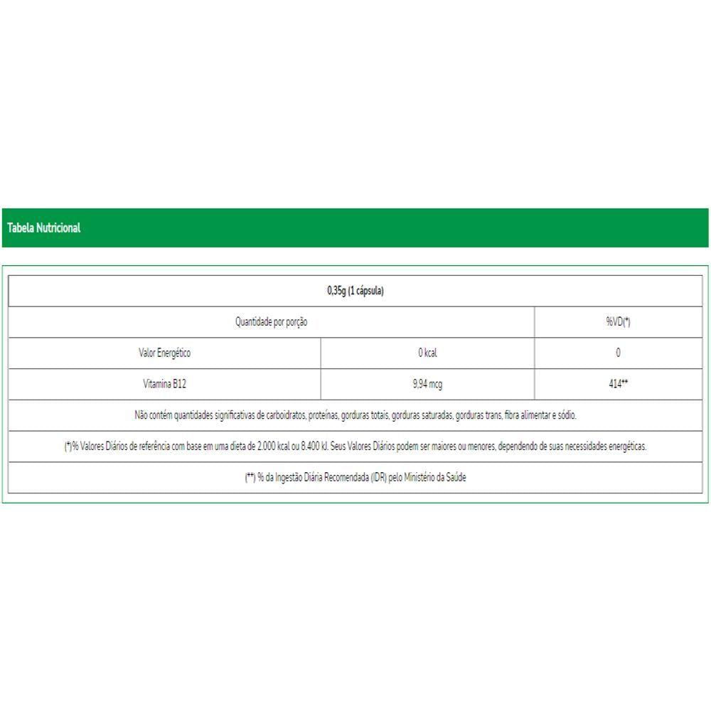 Miniatura Vitamina B12 ? Metilcobalamina Unilife 60 Cápsulas