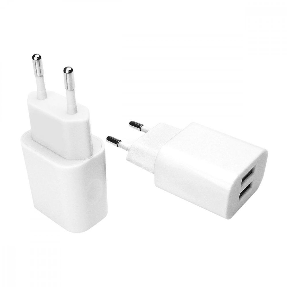 Miniatura Carregador de Parede Universal Saída Dupla ESACW2 Geonav Bivolt Branco
