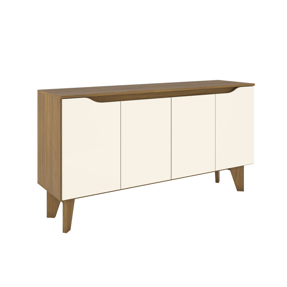 Miniatura Buffet 04 Portas Ambar Henn Nature com Off White