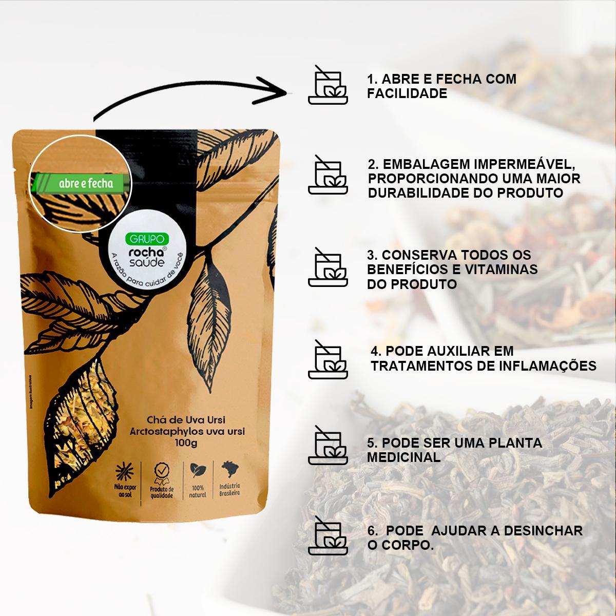 Chá De Uva Ursi - Livre De Agrotóxicos - 100G