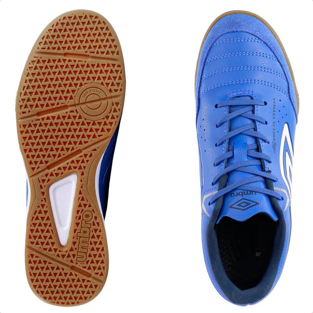 Chuteira Futsal Umbro X-Comfort Masculina Azul / Branco - 42