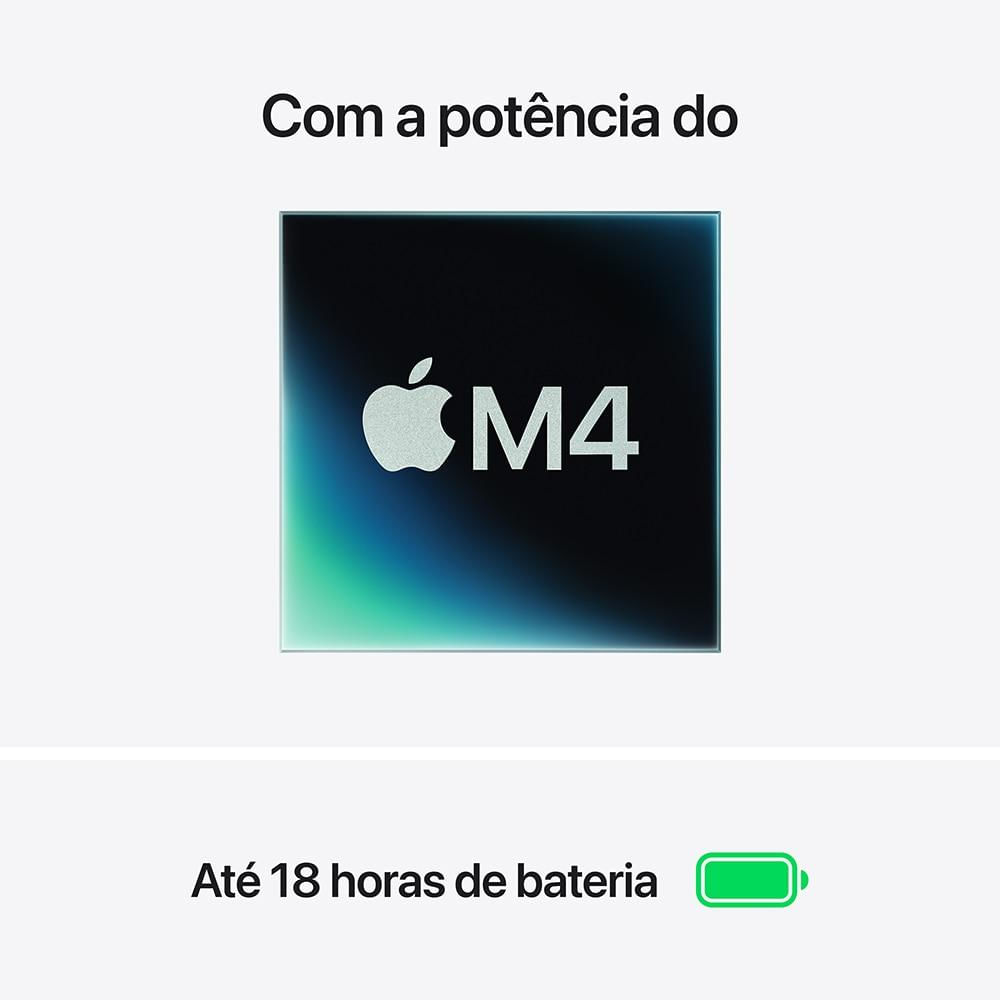Miniatura Apple Macbook Air 13", M4, com CPU de 10 núcleos, GPU de 8 núcleos, 16GB RAM, 256GB SSD - Azul
