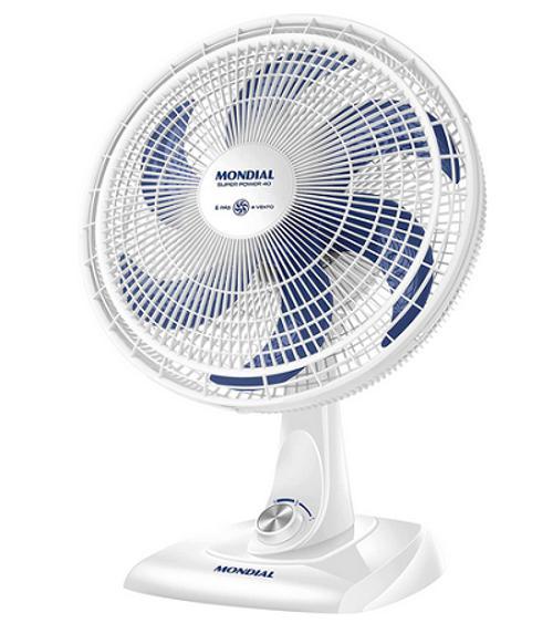 Miniatura Ventilador De Mesa 40cm Super Power Branco/Azul 127V Mondial