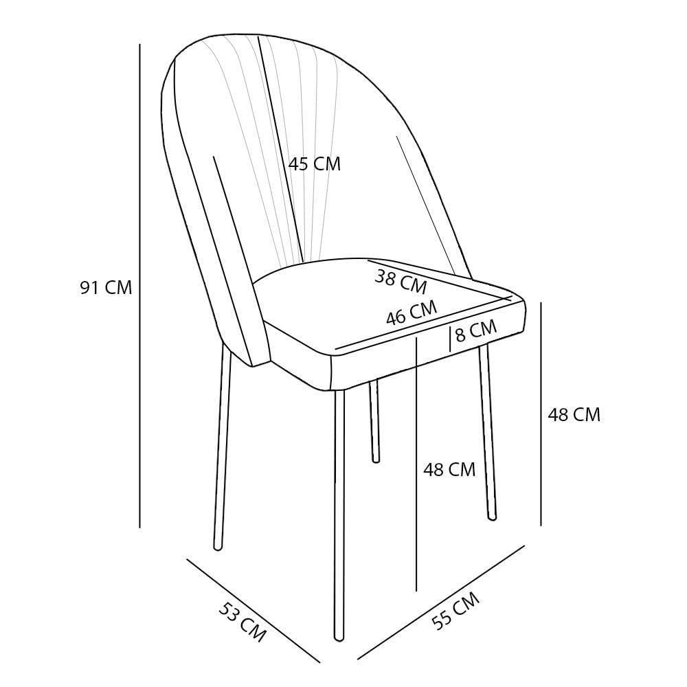 Miniatura Cadeira De Jantar Virginia Sued Rosa Bebê Pés De Ferro Preto Dclasse Decor