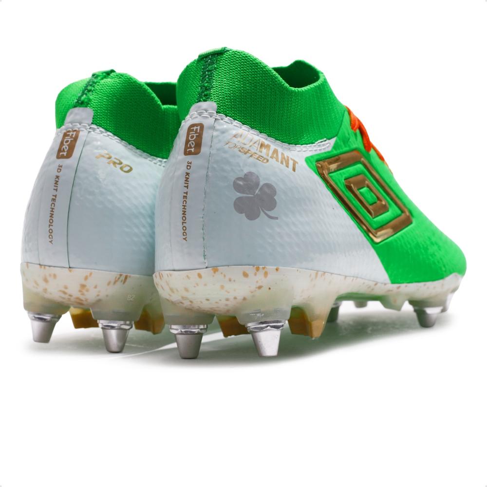 Miniatura Chuteira Campo Umbro Adamant Top Speed Pro Sg Stp Masculina Verde / Branco - 34