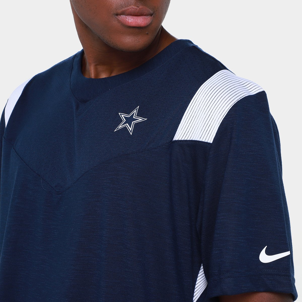 Miniatura Camiseta NFL Dallas Cowboys Nike Dri-Fit Player Short Sleeve Top Masculina Marinho - EGG