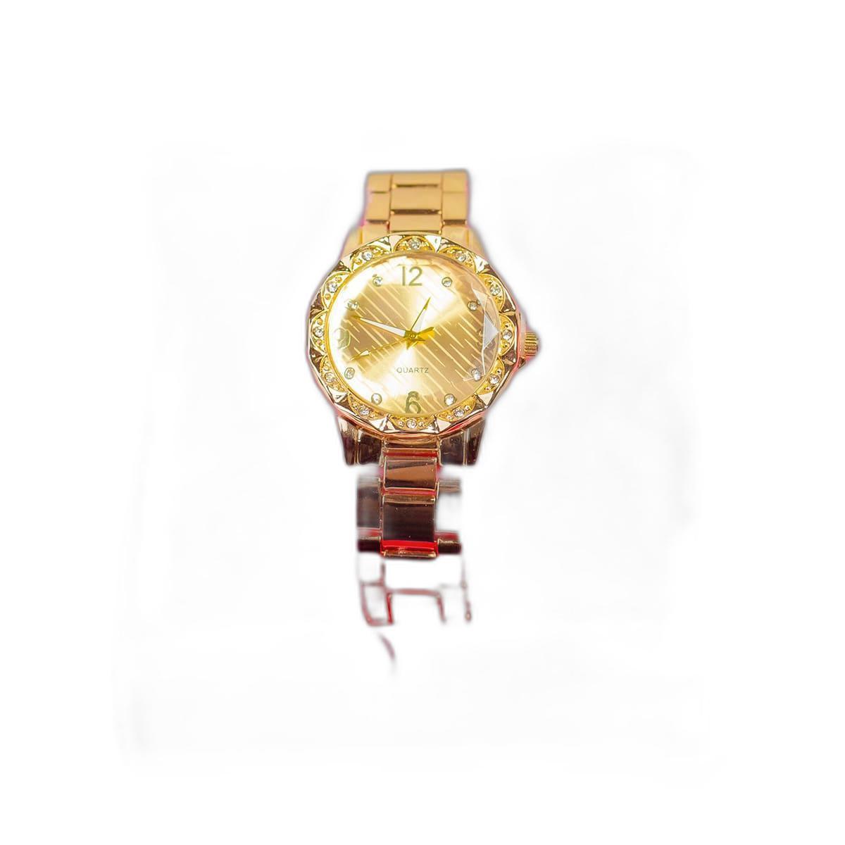 Miniatura Relógio Feminino Dourado Quartz Para Jovens