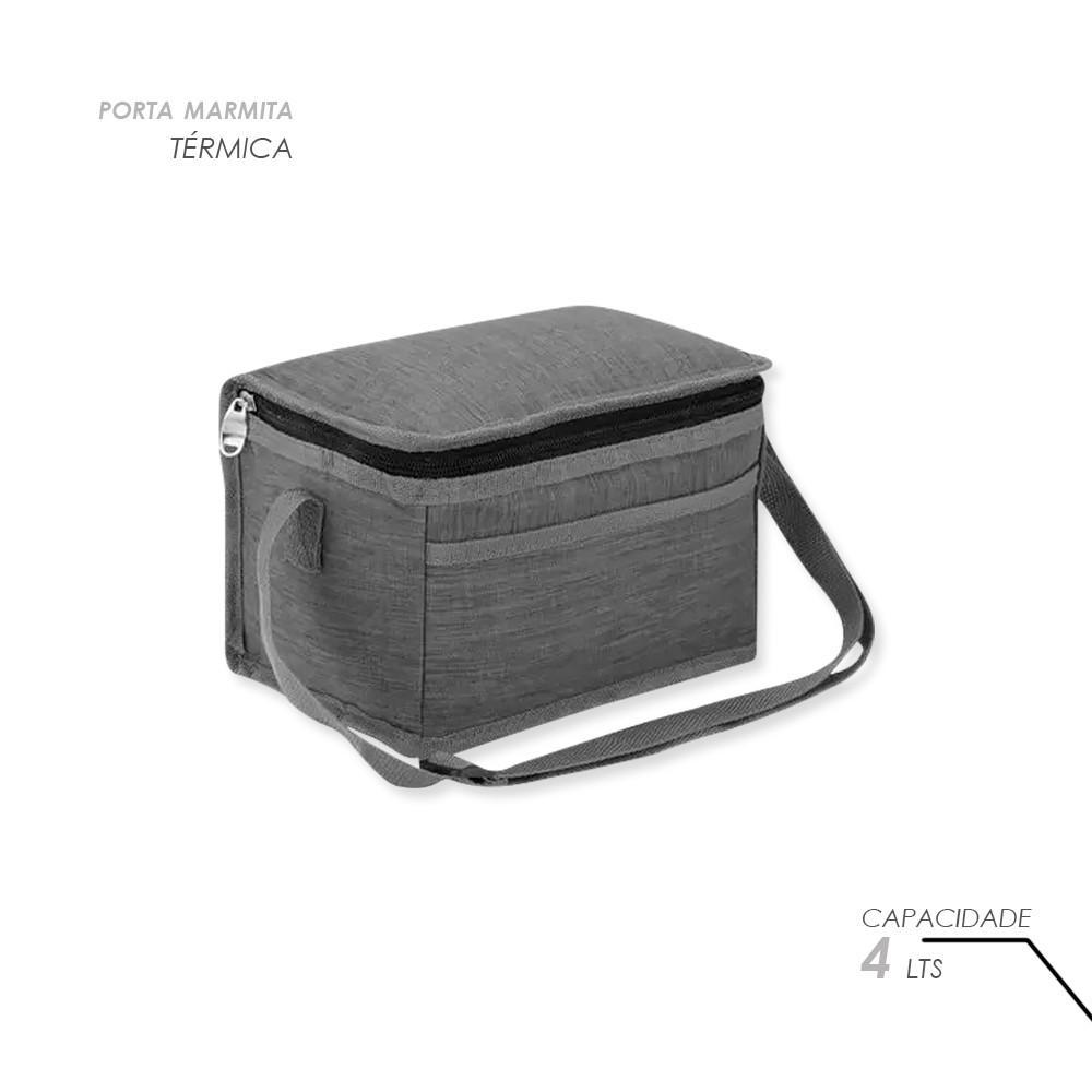 Miniatura Bolsa Térmica Porta Marmita 4L Cinza | Conserva Refeições