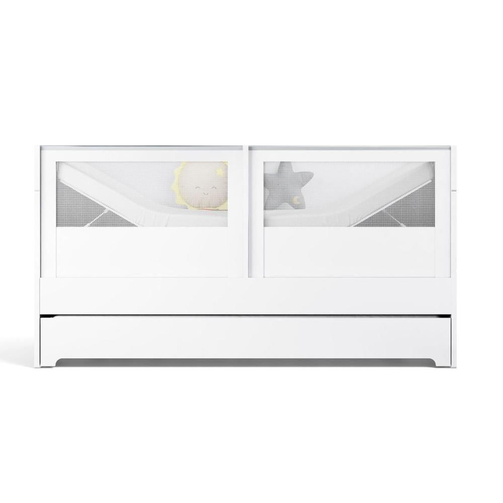 Miniatura Berço Duplo Para Gêmeos Coleção Sol E Mar Divicar Branco