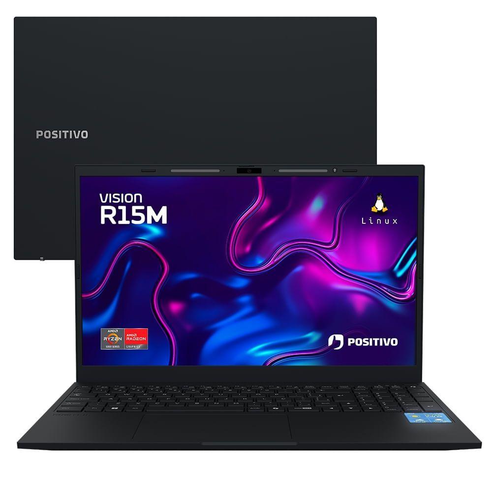 Miniatura Notebook Positivo Vision R15M AMD Ryzen 7-5825U Linux 24GB RAM 512GB SSD Wi-Fi 6 - 15” Full HD IPS - Minitela - Preto