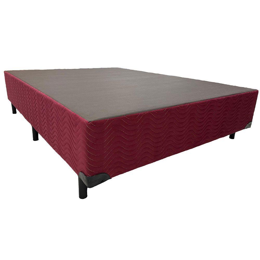 Miniatura Base Para Cama Box Ortobom Sommier Camurça Bordo