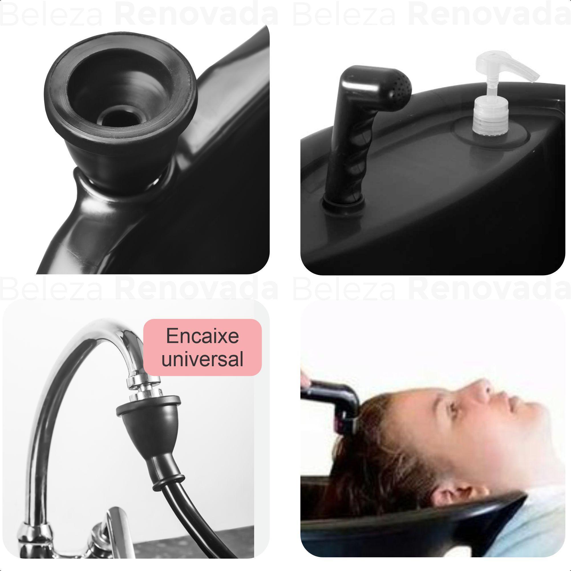 Miniatura Lavatorio Portatil Facile Para Salão Dompel Com Ducha