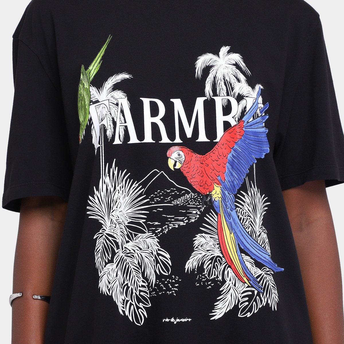 Miniatura Camiseta Farm Paisagem Ipanema Feminina Preto - G