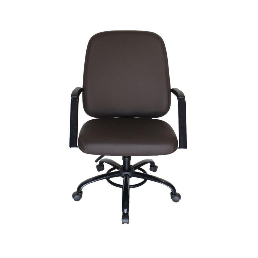 Miniatura Cadeira Para Escritório Para Obesos Até 200kg Marrom