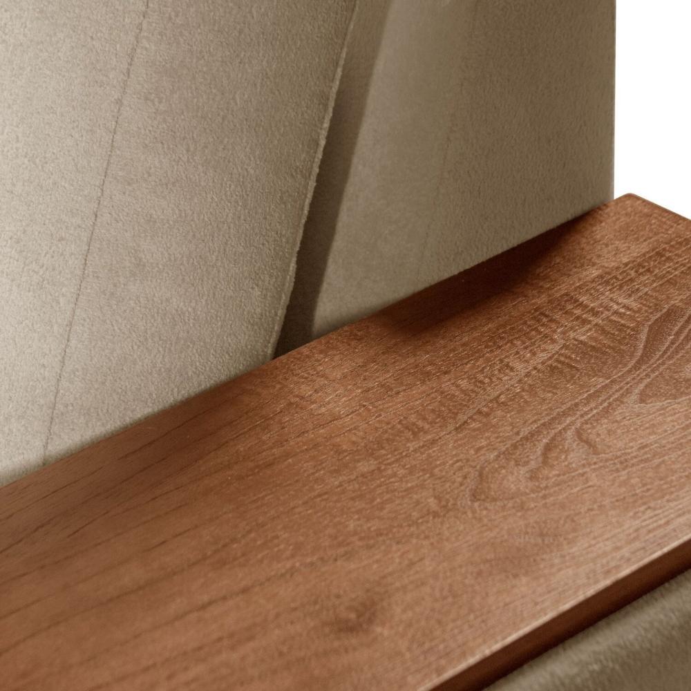 Miniatura Sofá com Chaise 4 Lugares Linho 270 Cm Grécia Cinza