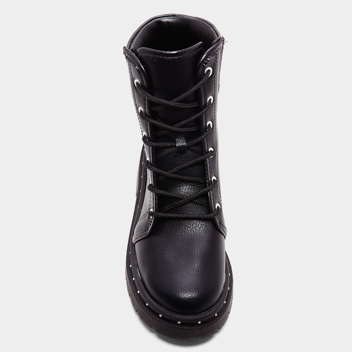 Miniatura Bota Coturno Infantil Molekinha Tratorada Menina Preto - 30
