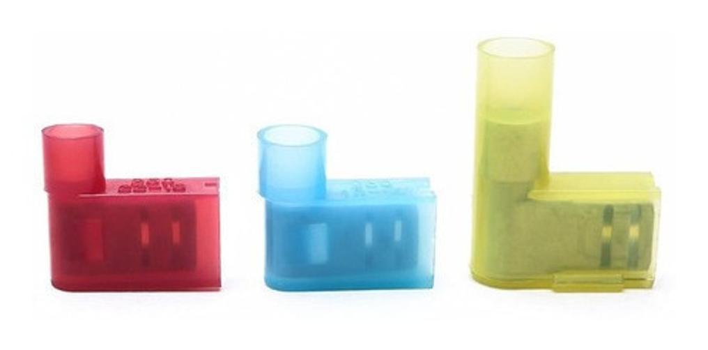 50Un Kit Terminal Elétrico Bandeira Fêmea Isolado 0,5 A 6Mm