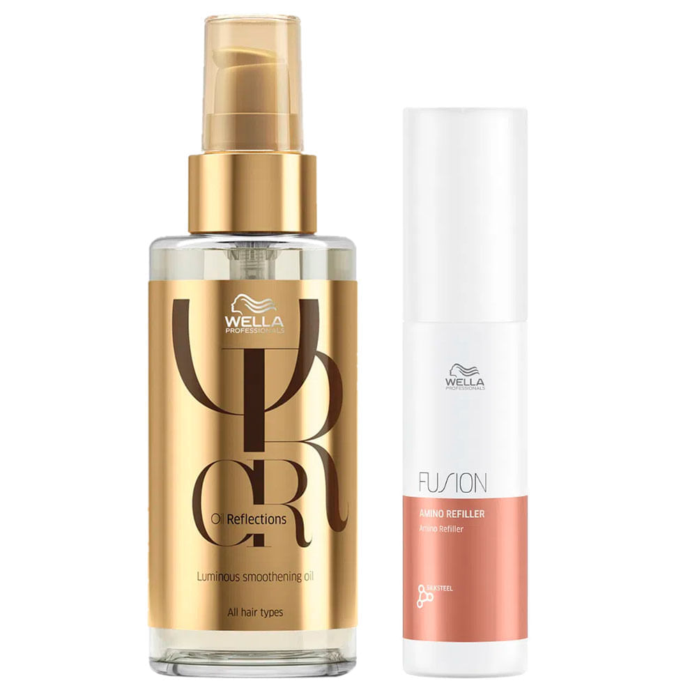 Miniatura Wella Professionals Kit - Protetor Térmico Fusion + Óleo Oil Reflection Kit