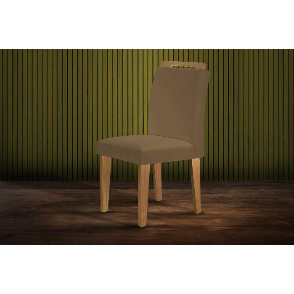 Miniatura Kit 2 Cadeiras Sala Jantar Athenas 2 Un Capuccino-animale Chocolate - Rufato