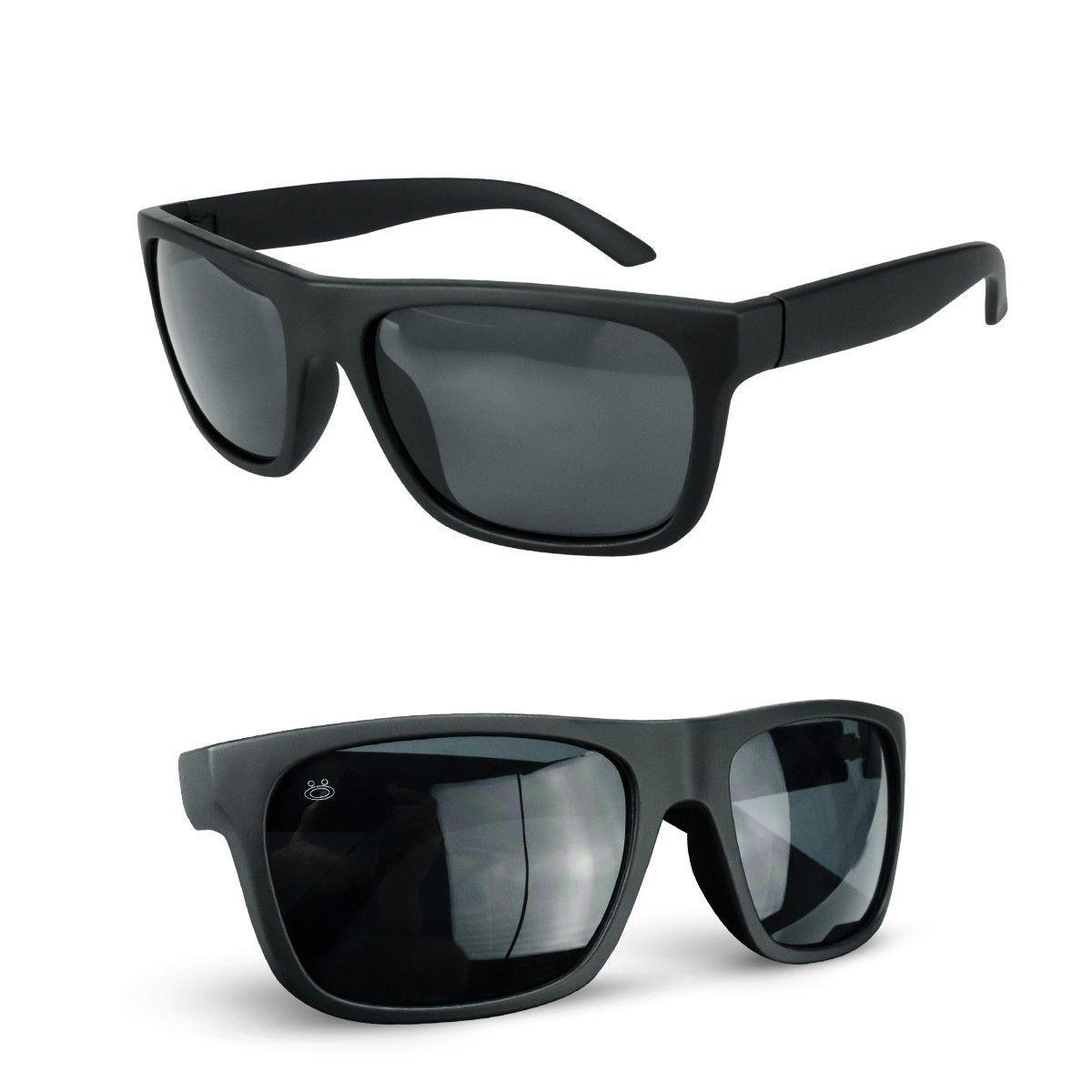 Miniatura Óculos Masculino Praia Preto Emborrachado Proteção Uv Verao