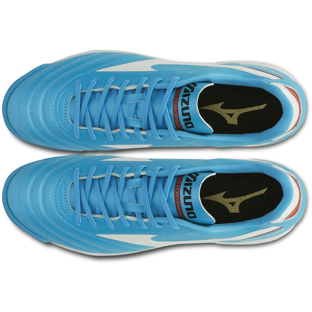 Miniatura Chuteira Society Masculina Mizuno Morelia Classic AS 38 Azul
