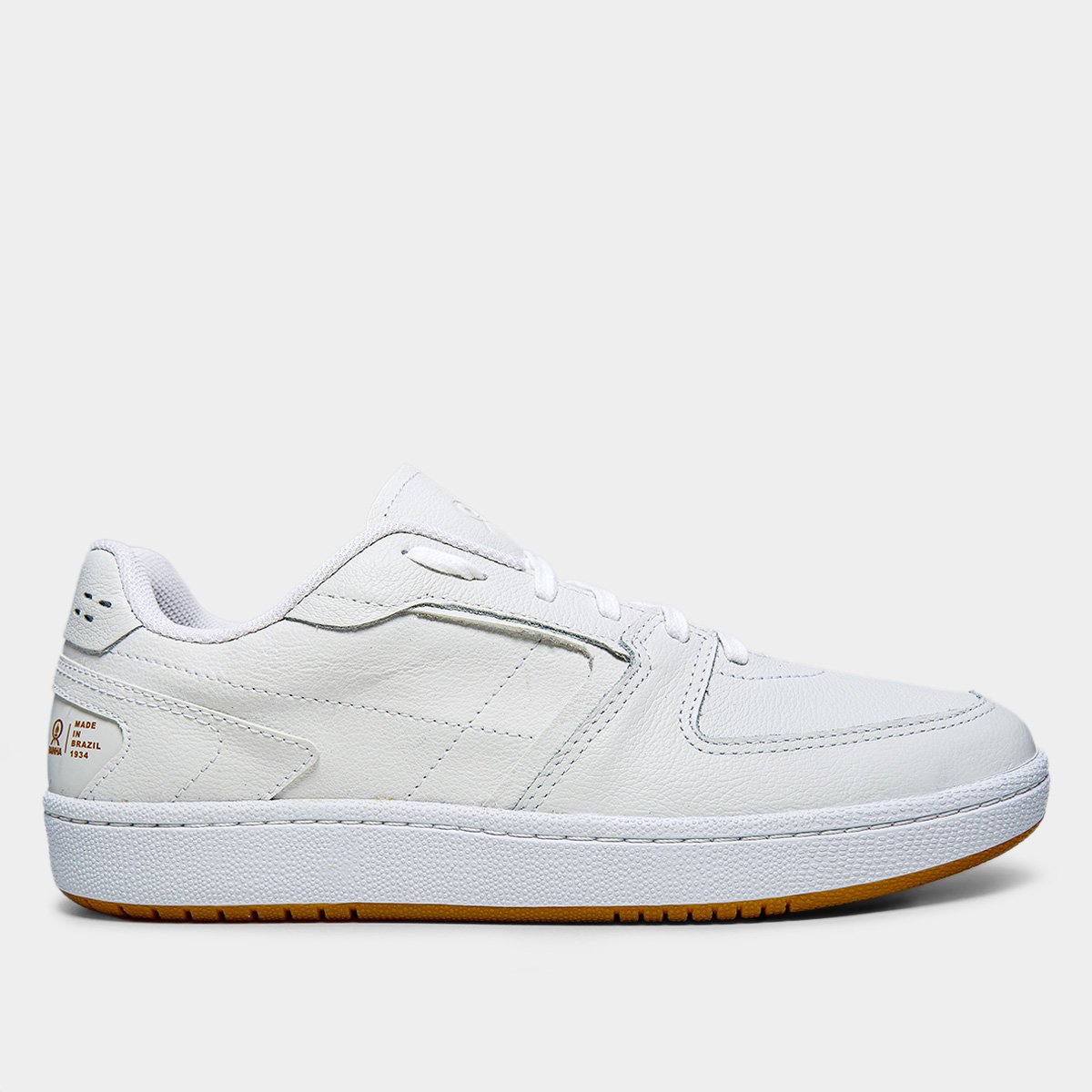 Miniatura Tênis Rainha Leather Branco+Bege - 44