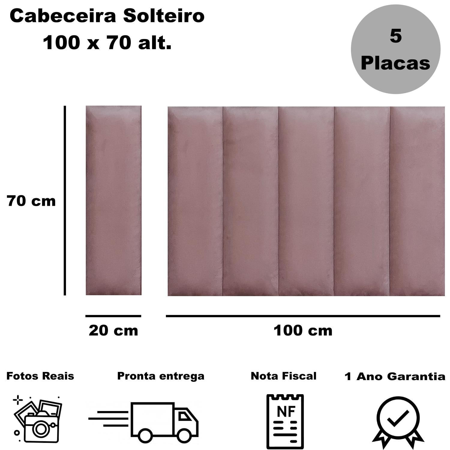 Miniatura Cabeceira Solteiro Suede Bege Placa Estofada Autocolante