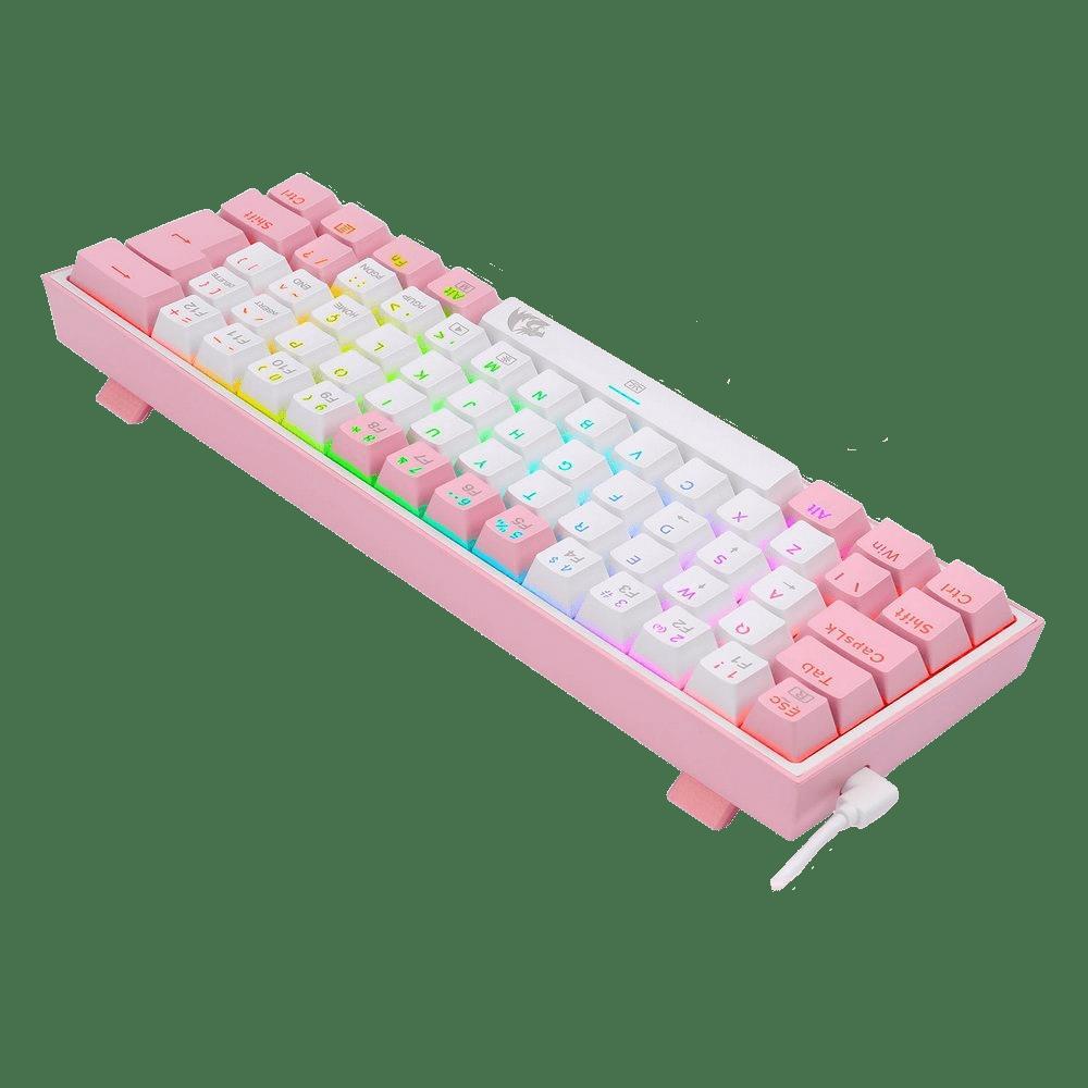 Miniatura Teclado Mecânico Gamer Compacto Redragon Fizz Sakura