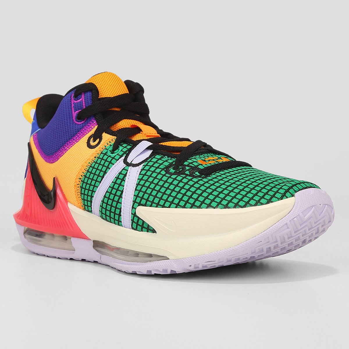 Miniatura Tênis NBA Nike Lebron Witness VII Masculino Roxo+Verde - 38