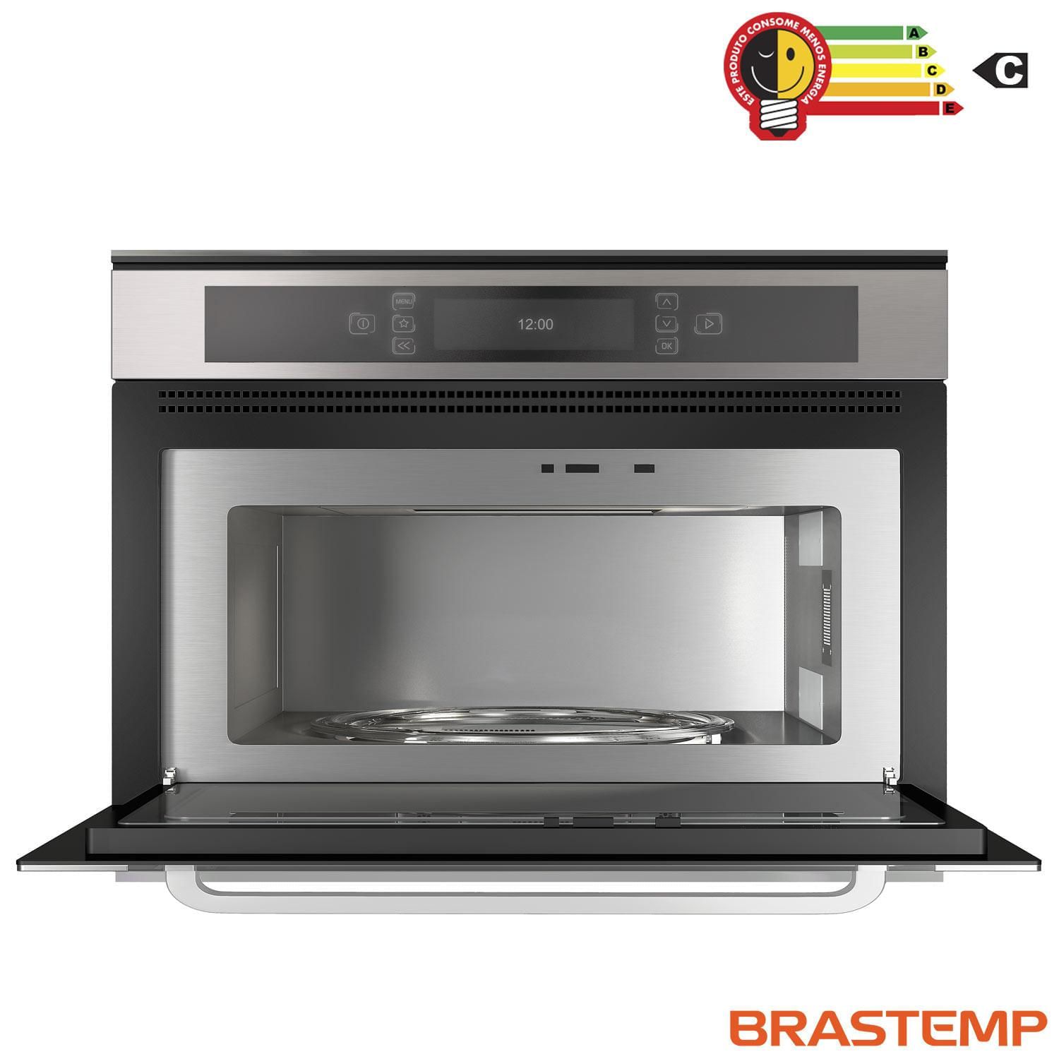 Micro-ondas de Embutir Brastemp com 40 Litros de Capacidade e Grill Inox - BMO40AR 220