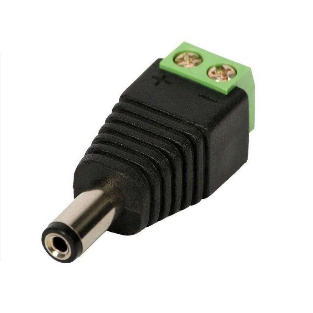 Miniatura Plug P4 Macho Com Borne 2.1 5.5Mm Parafuso Chipsce