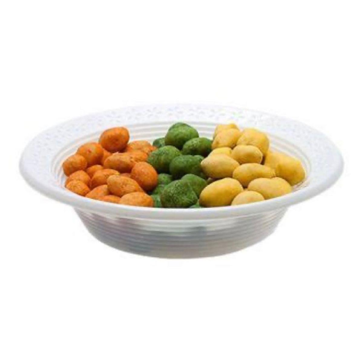 Miniatura Prato Descartável Cumbuca Fundo 15Cm Sobremesa C/100 Branco