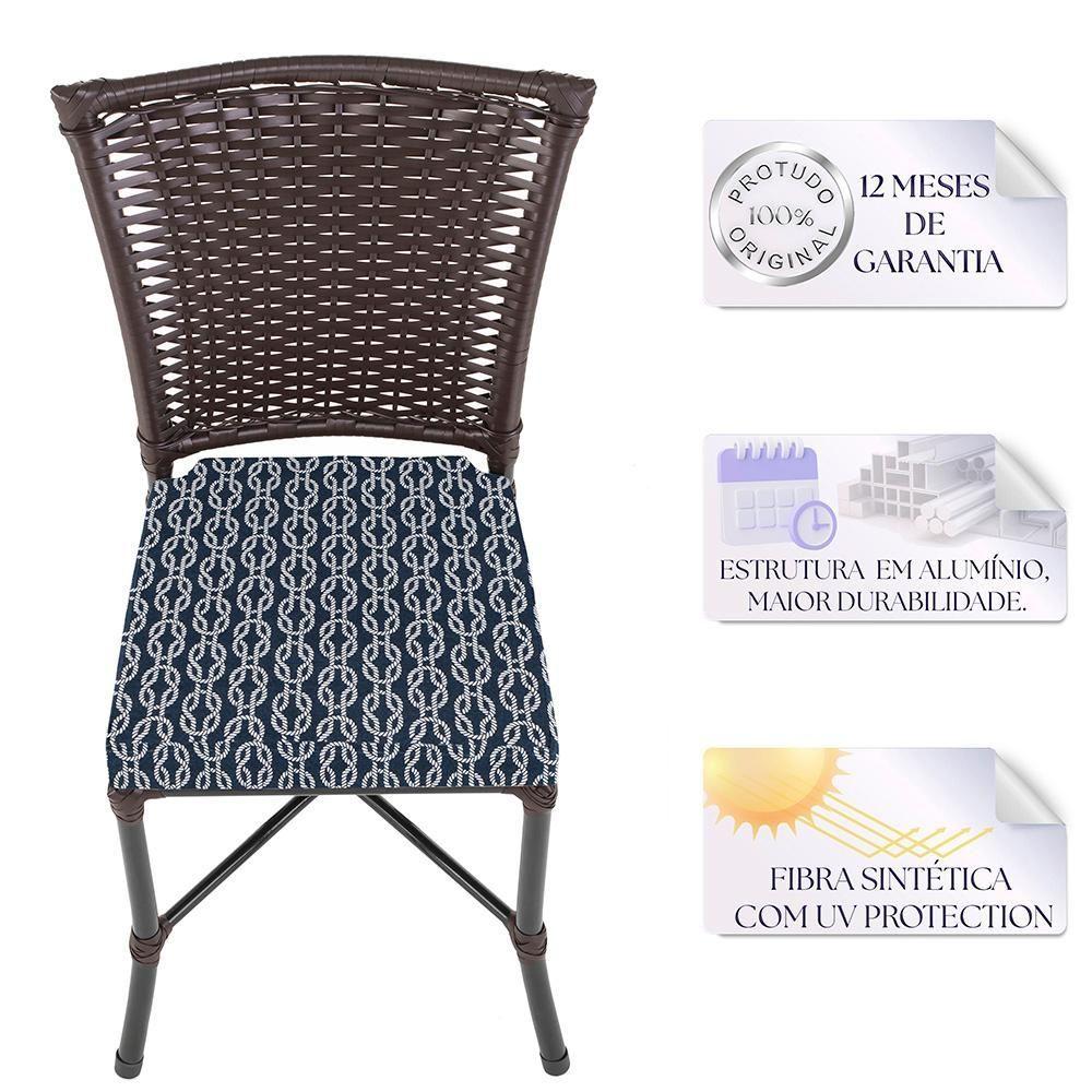 Miniatura Cadeira Em Alumínio E Fibra Sintética Turquia Zanutto Com Tecido Impermeavel 1 Unidade Tabaco Z30