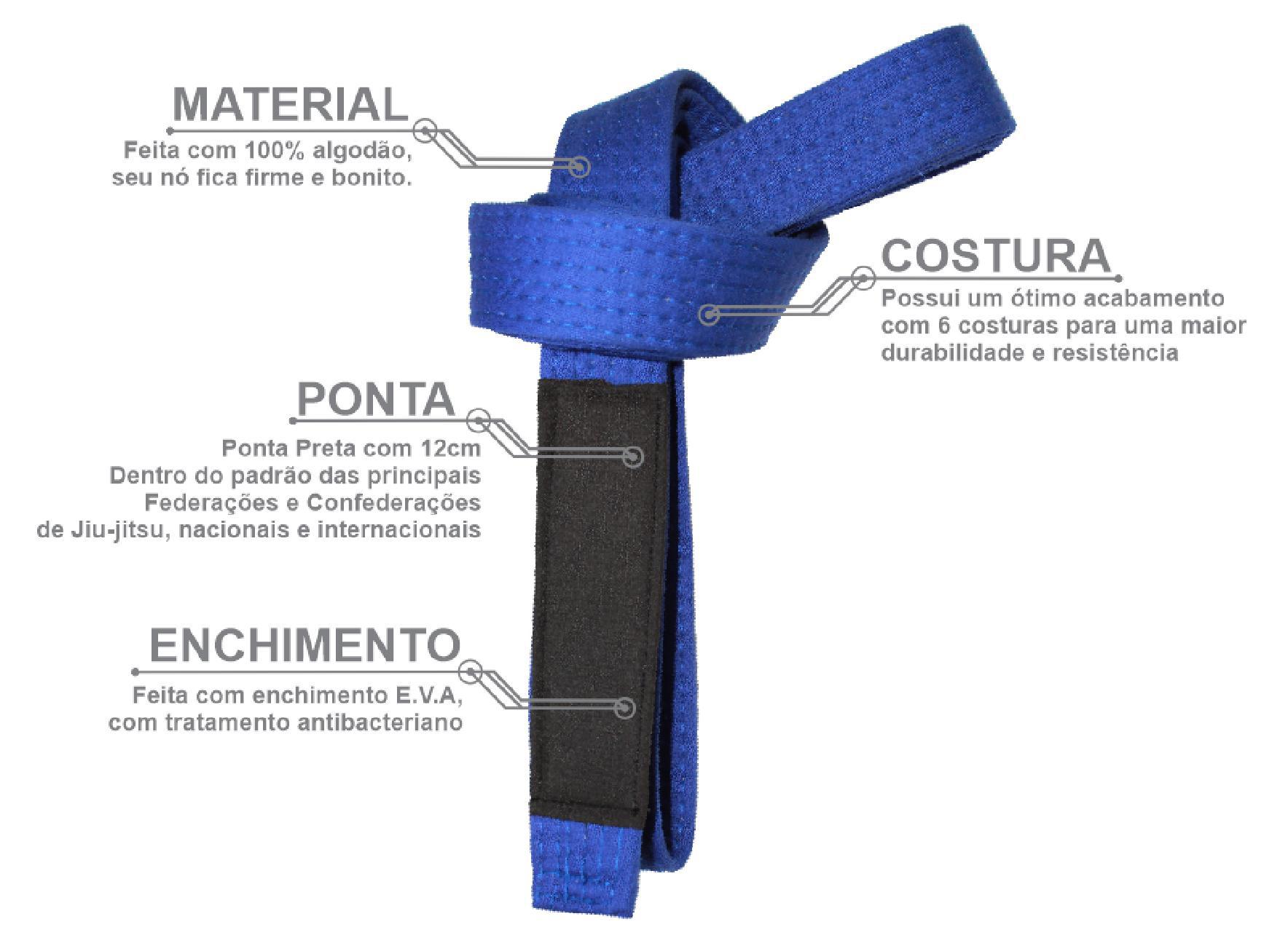 Miniatura Faixa Azul Jiu Jitsu A3 + Chaveiro