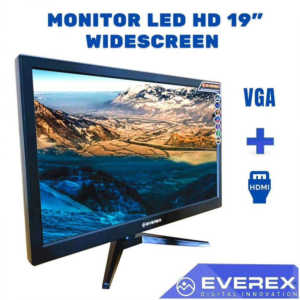 Miniatura Monitor Led 19" Hd - Alta Resolução Widescreen + Hdmi E Vga