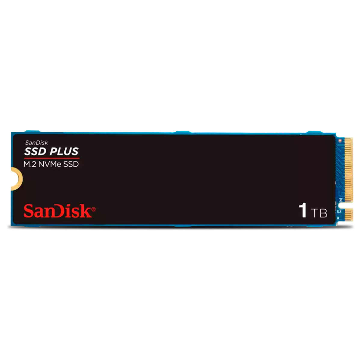 Miniatura SSD 1TB SanDisk Plus, M.2 2280 PCIe 3.0 NVMe, Leitura 3200MB/s - SDSSDA3N-1T00-G26